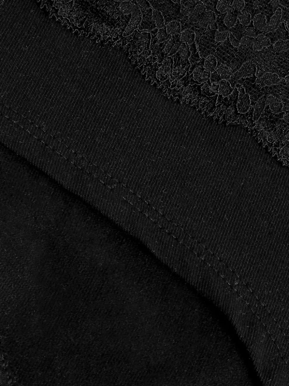 White/Black/Grey Short Cotton Lace Knickers 4 Pack