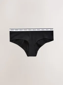 White/Black/Grey Short Cotton Logo Knickers 4 Pack