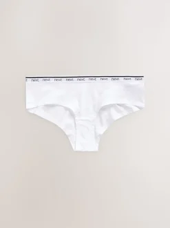 White/Black/Grey Short Cotton Logo Knickers 4 Pack