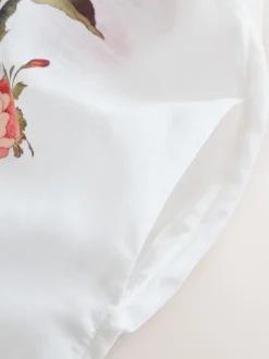 White/Green Beach Cover-Up Shirt