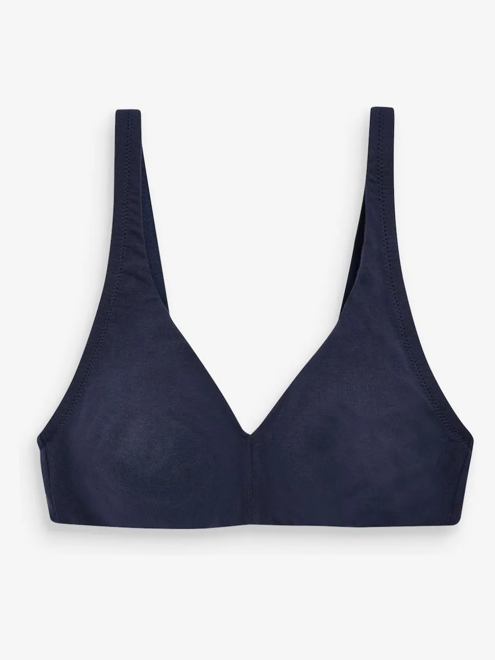 White/Navy Blue/Pink Non Pad Non Wire Cotton Blend Ultimate Comfort Bras 3 Pack