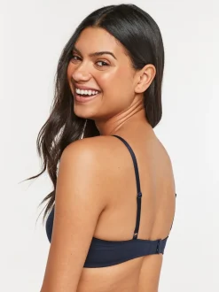 White/Navy Blue/Pink Pad Non Wire Cotton Blend Ultimate Comfort Bras 3 Pack