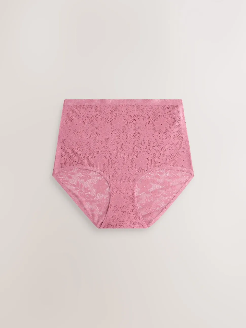 White/Pink/Navy Full Brief Comfort Bonded Lace Knickers 7 Pack