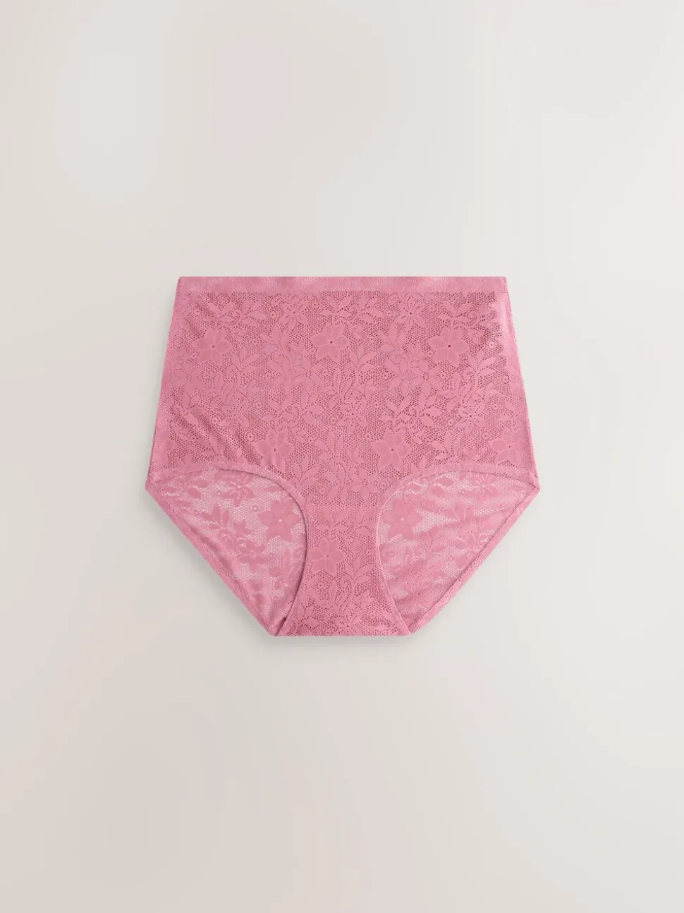 White/Pink/Navy Full Brief Comfort Bonded Lace Knickers 7 Pack
