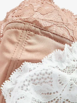 White/Praline Nude 2 Pack Non Pad Full Cup Bras