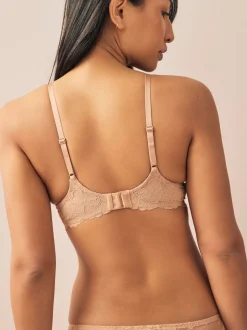 White/Praline Nude Push Up Pad Plunge A-E Smoothing T-Shirt Bras 2 Pack