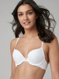 White/Praline Nude Push Up Pad Plunge A-E Smoothing T-Shirt Bras 2 Pack