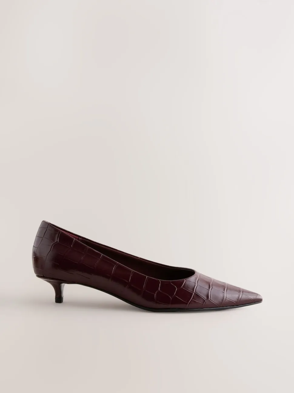 Wine Forever Comfort® Leather Point Toe Heels