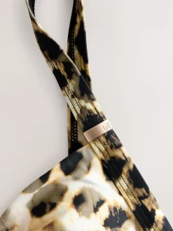 Yellow/Cream Leopard Shaping Tummy Control Swimsuit