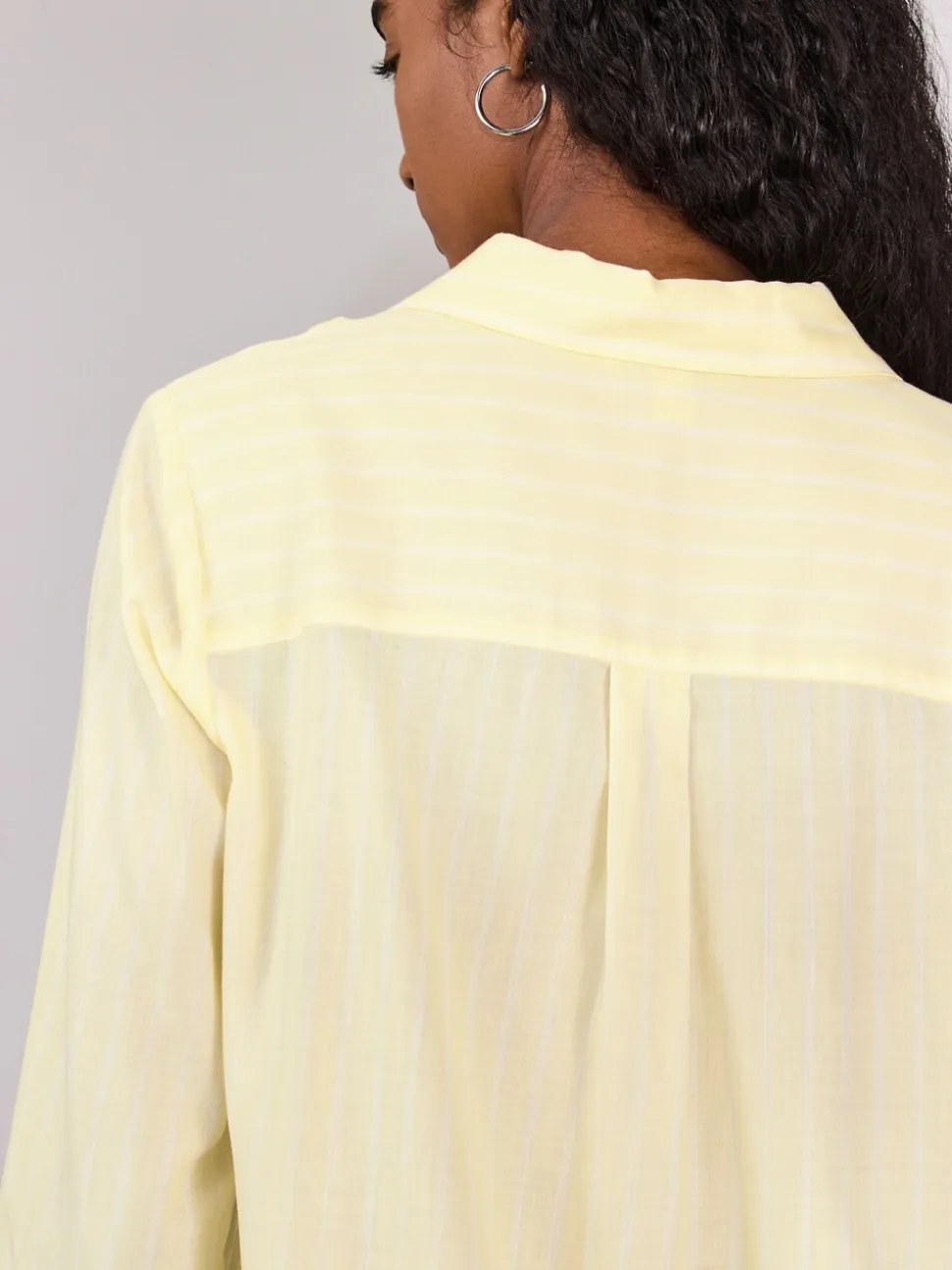 Yellow/White Stripe Soft Relaxed Long Sleeve Shirt