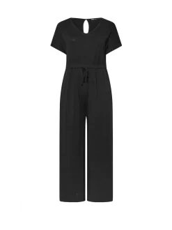 Yours Curve Black 100% Cotton Jumpsuit