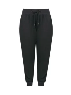 Yours Curve Black Basic Cuffed Joggers