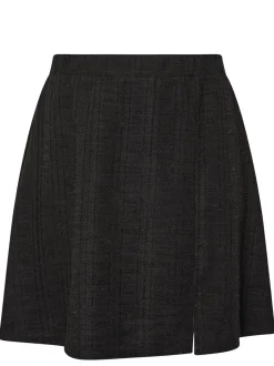 Yours Curve Black Boucle Mini Skirt
