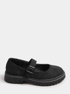 Yours Curve Black Extra Wide Fit Wide Fit Chunky Mary Jane Shoes