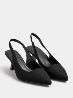 Yours Curve Black Extra Wide Fit Extra Wide Fit Slingback Heels