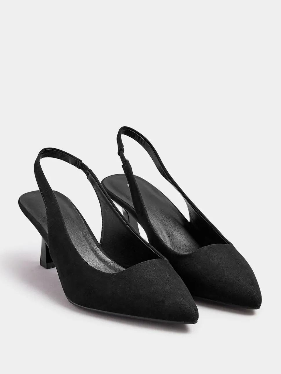 Yours Curve Black Extra Wide Fit Extra Wide Fit Slingback Heels