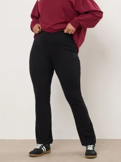 Yours Curve Black Flare Leggings
