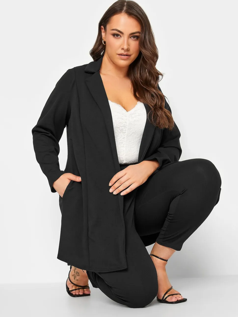 Yours Curve Black Limited Blazer