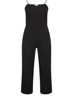 Yours Curve Black LONDON Diamante Corset Jumpsuit