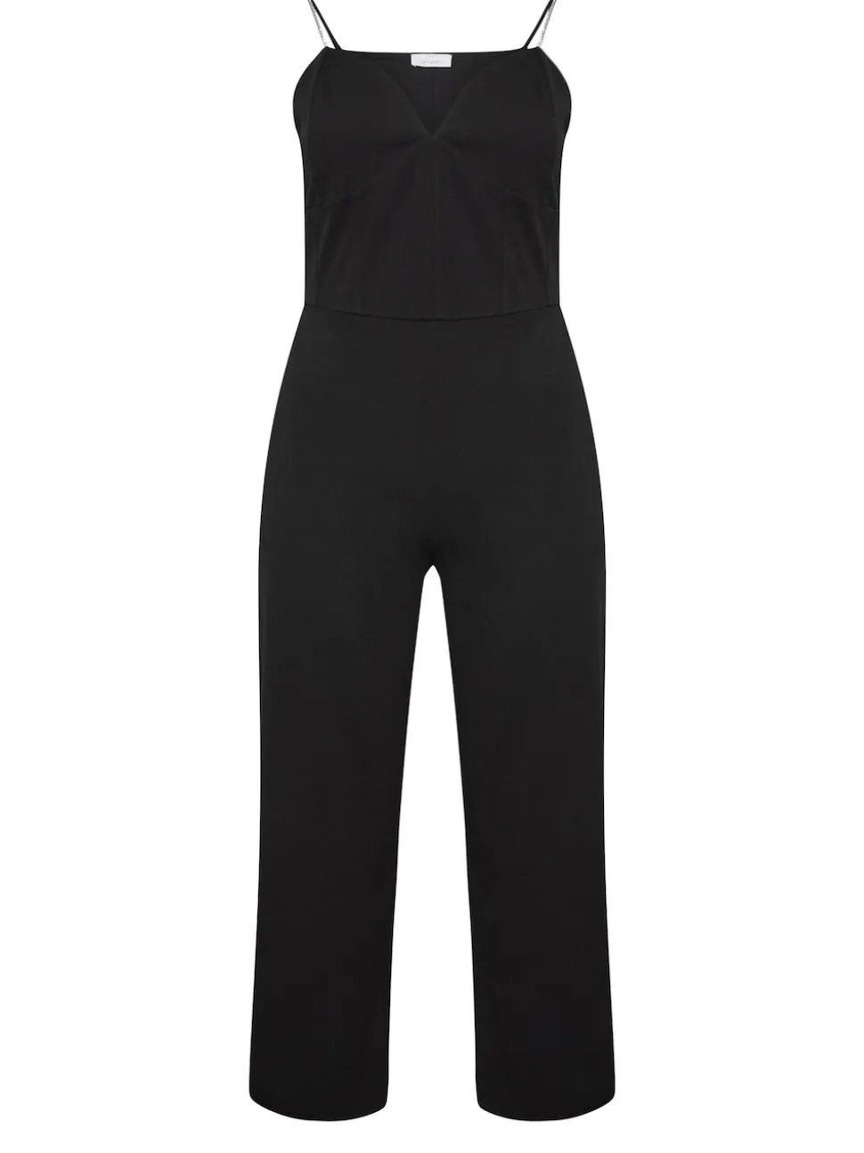 Yours Curve Black LONDON Diamante Corset Jumpsuit