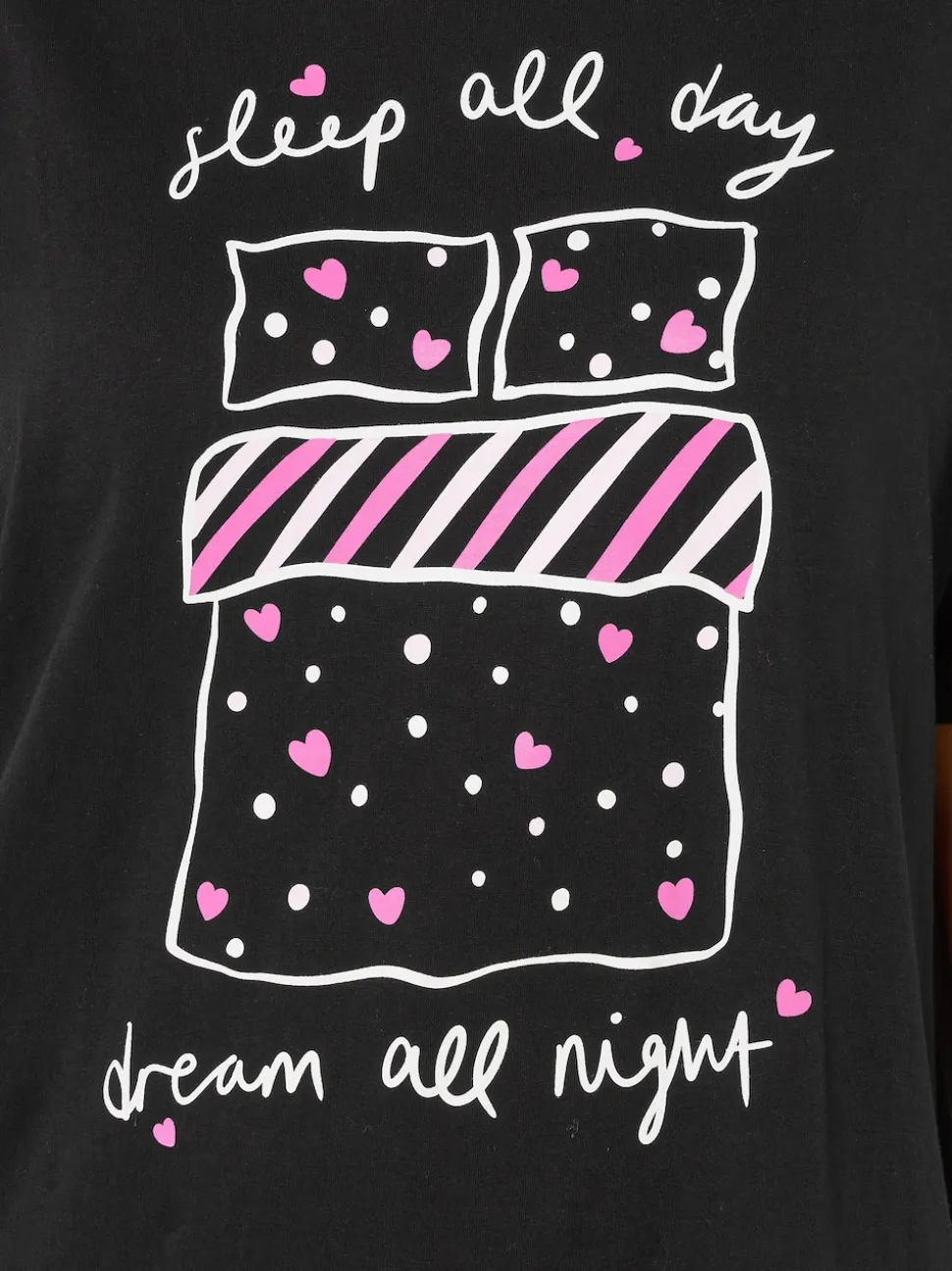 Yours Curve Black Sleep All Day Sleeptee Nightdress