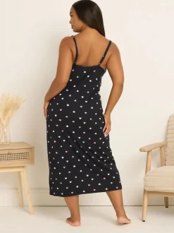 Yours Curve Black Soft Touch Midaxi Chemise