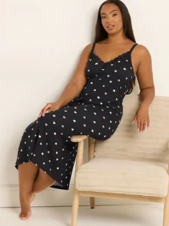 Yours Curve Black Soft Touch Midaxi Chemise