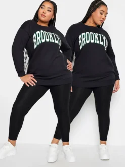 Yours Curve Black Soft Touch Viscose Leggings 2 Pack