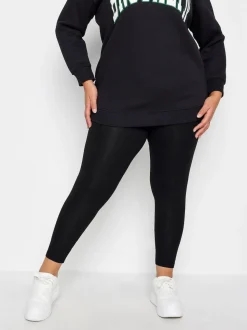 Yours Curve Black Soft Touch Viscose Leggings 2 Pack