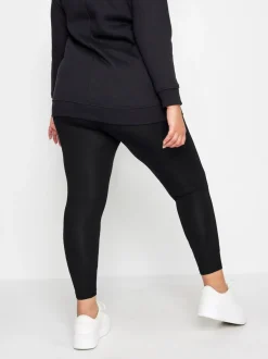 Yours Curve Black Soft Touch Viscose Leggings 2 Pack