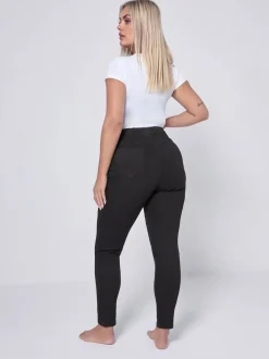 Yours Curve Black Stretch Pull On Jenny Jeggings