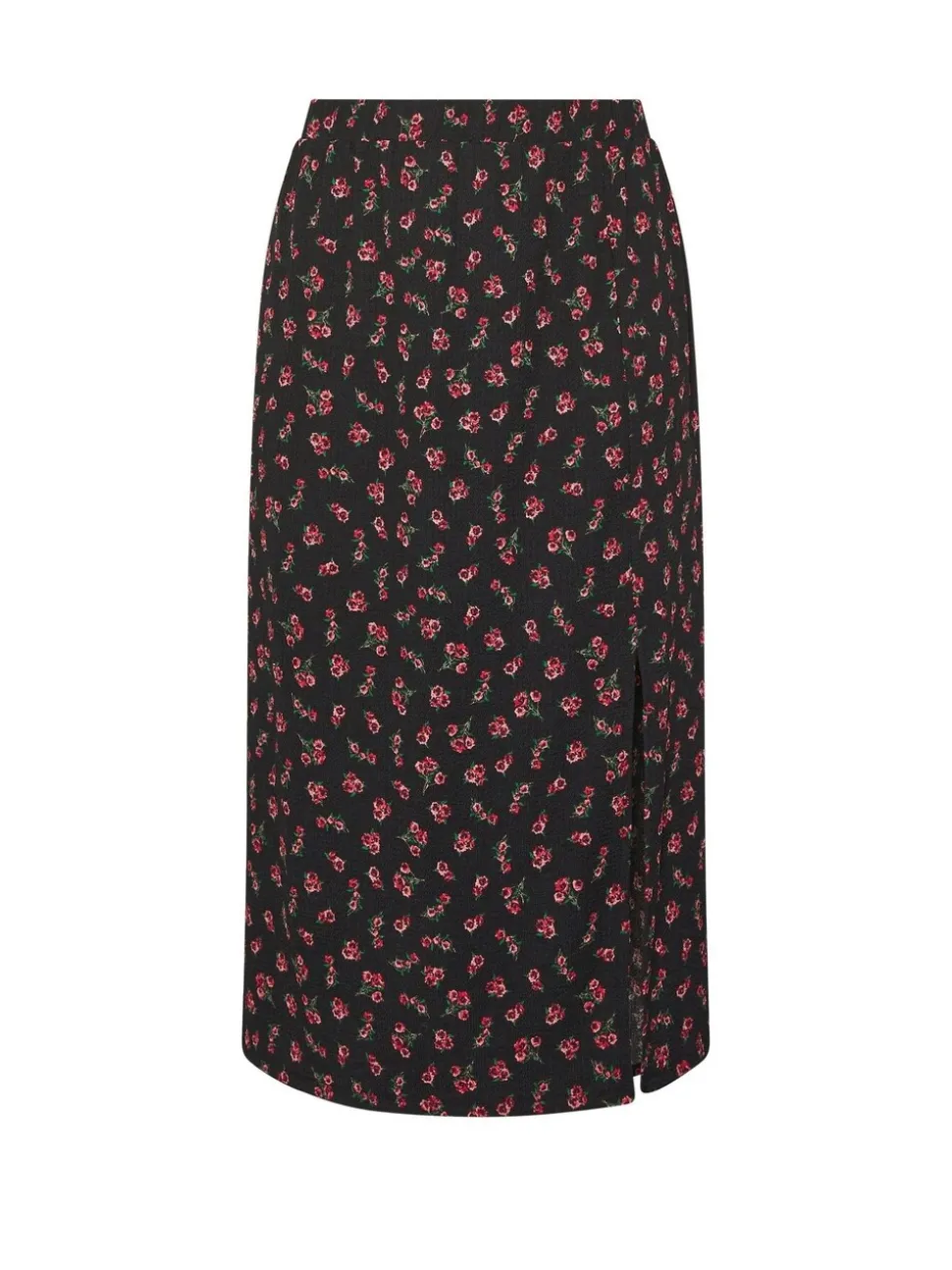 Yours Curve Black Textured Tube Skirt