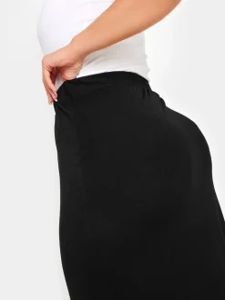 Yours Curve Black Tube Maxi Skirt