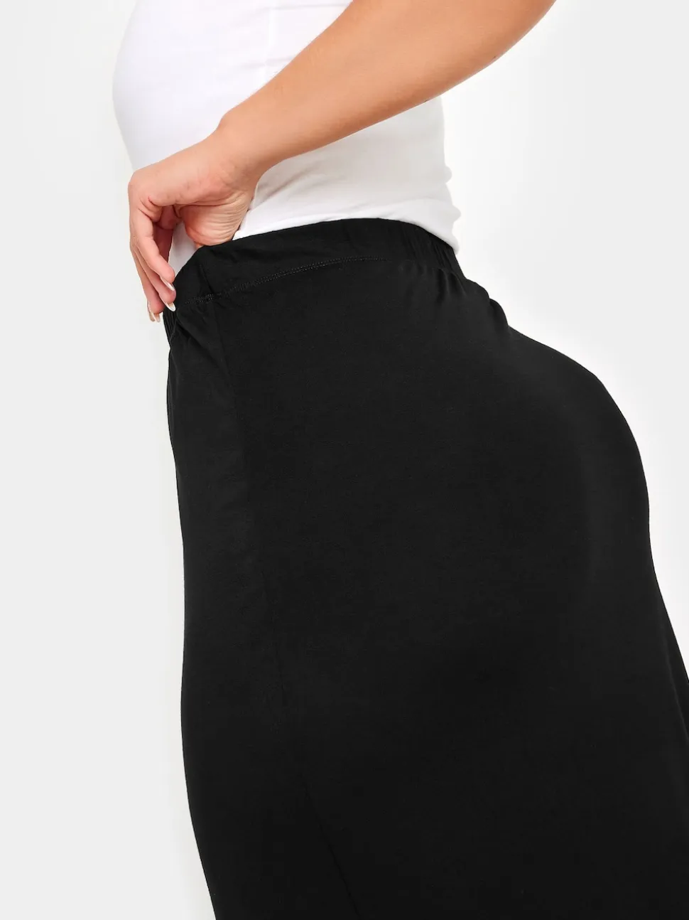 Yours Curve Black Tube Maxi Skirt