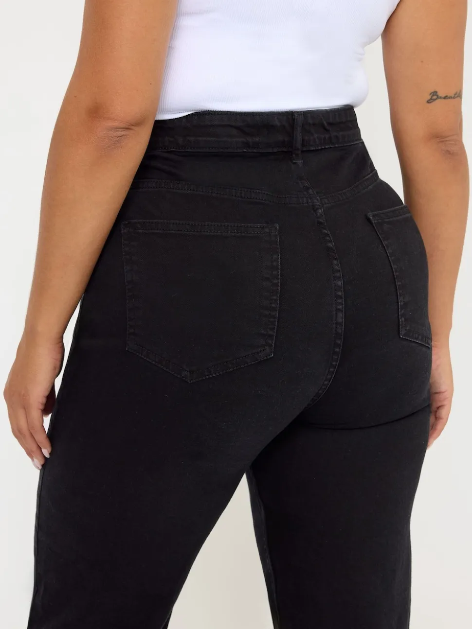 Yours Curve Black Wide Leg Jeans