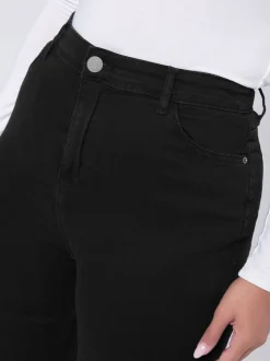 Yours Curve Black Wide Leg Jeans