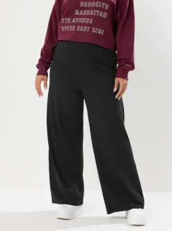 Yours Curve Black Wide Leg Leggings