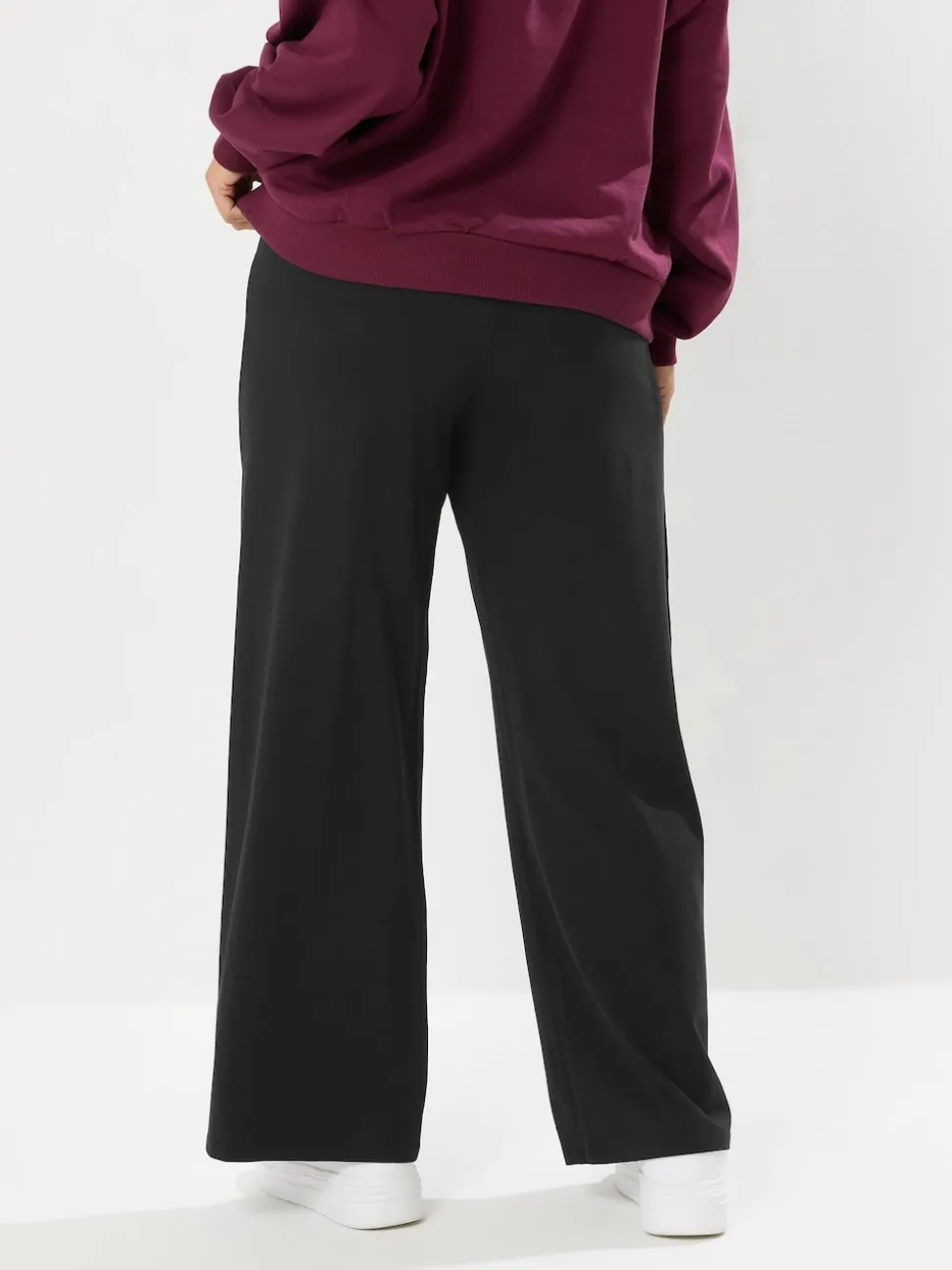 Yours Curve Black Wide Leg Leggings