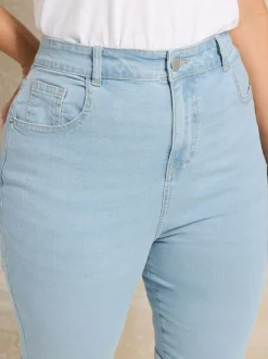 Yours Curve Blue Basic Denim Shorts