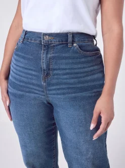 Yours Curve Blue Boyfriend Jeans