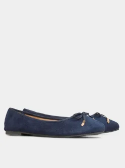 Yours Curve Blue Extra Wide Fit Extra Wide Fit Blaise Ballerinas
