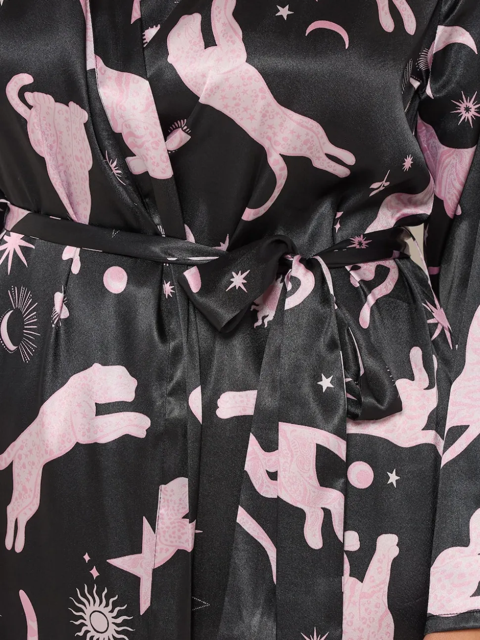 Yours Curve Blue Satin Robe