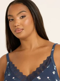 Yours Curve Blue Soft Touch Midaxi Chemise