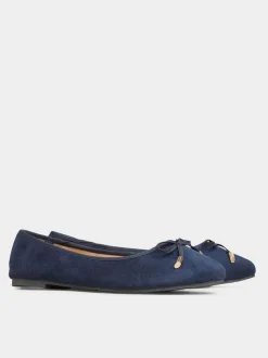 Yours Curve Blue Wide Fit Extra Wide Fit Blaise Ballerinas