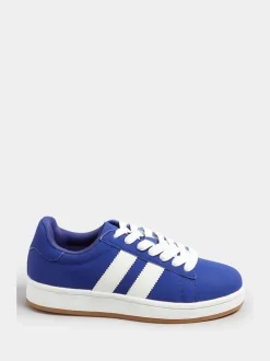 Yours Curve Blue Wide Fit Wide Fit Padded Skate Trainers