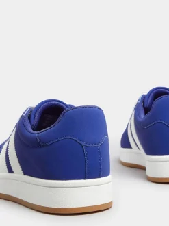 Yours Curve Blue Wide Fit Wide Fit Padded Skate Trainers