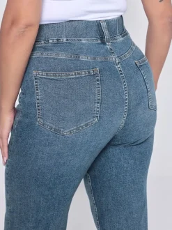 Yours Curve Blue Wide Fit Wide Leg Jeans