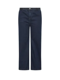 Yours Curve Blue Wide Fit Wide Leg Puddle Jeans