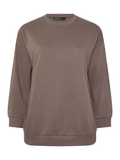 Yours Curve Brown Basic Sweatshirt