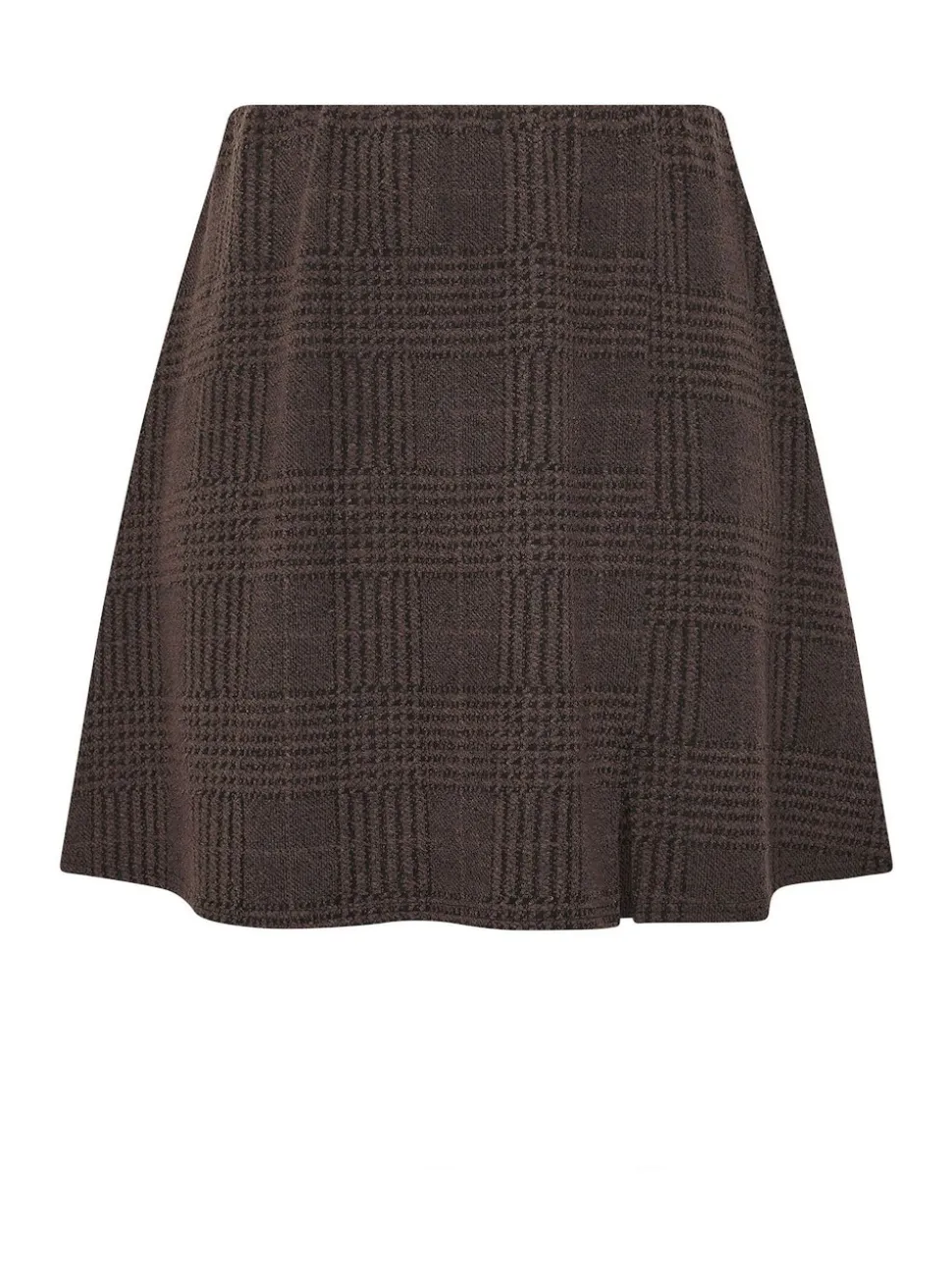 Yours Curve Brown Check Mini Skirt